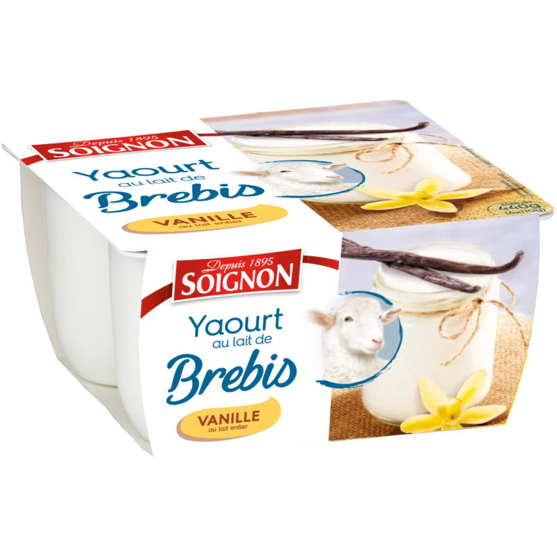 Yogur de Oveja Vainilla 4x110g - Soignon