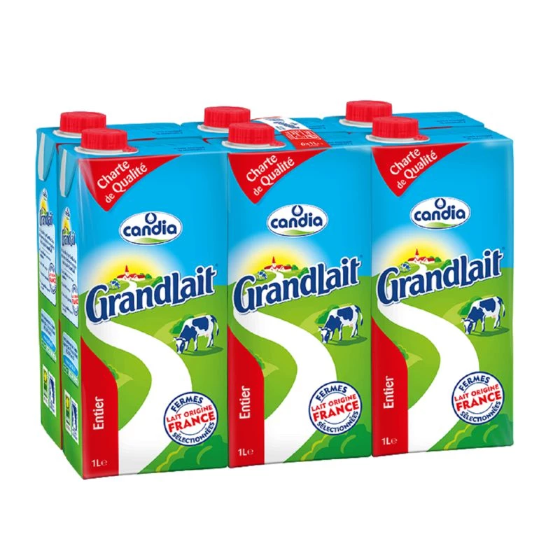 Lait entier 6x1L - CANDIA