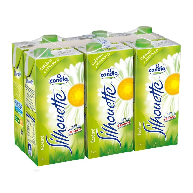 Lait écrémé silhouette 6x1L - CANDIA