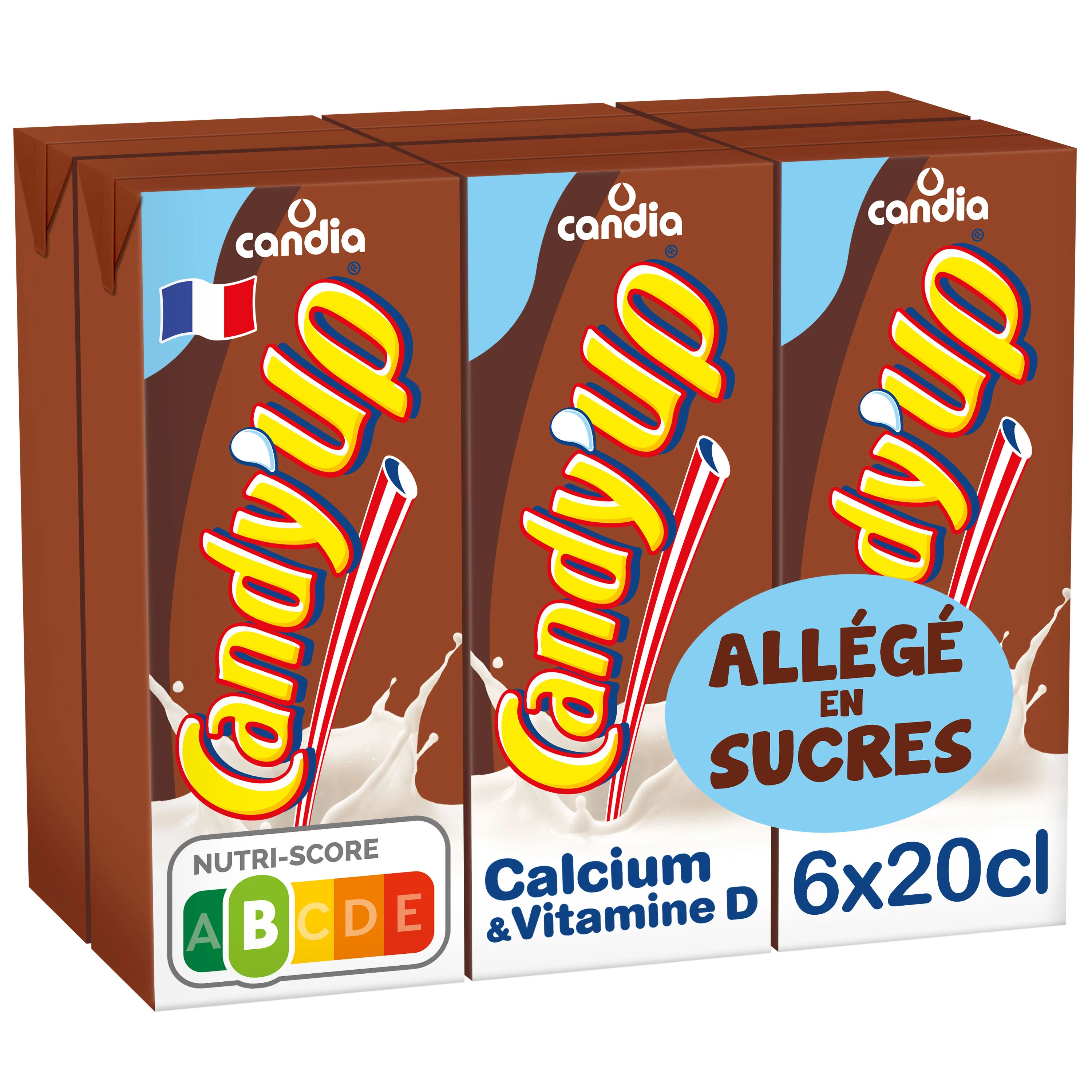 Low sugar chocolate milk drink 6x20cl - CANDY UP