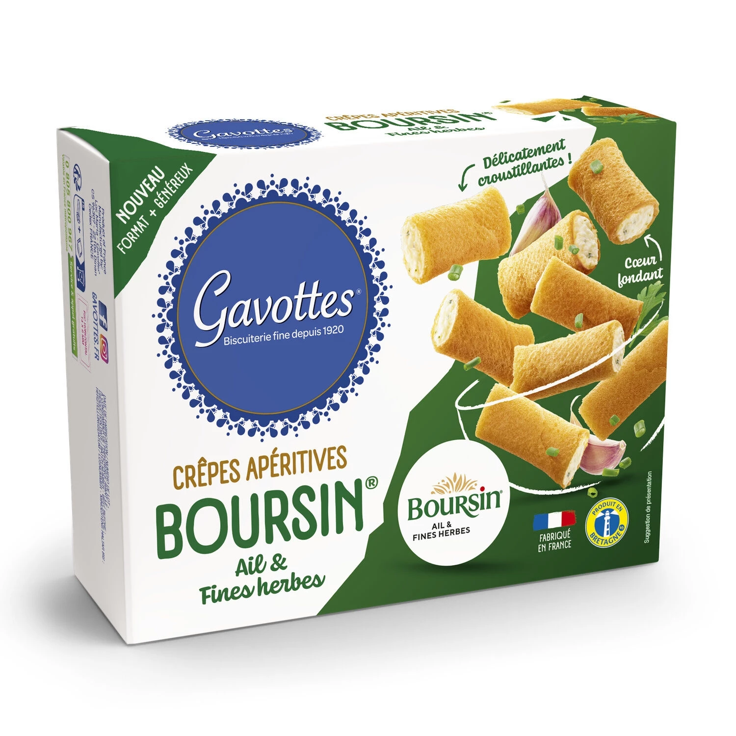 Boursin, Garlic and Fine Herbs Flavor Aperitif Crêpes 80g - Gavottes