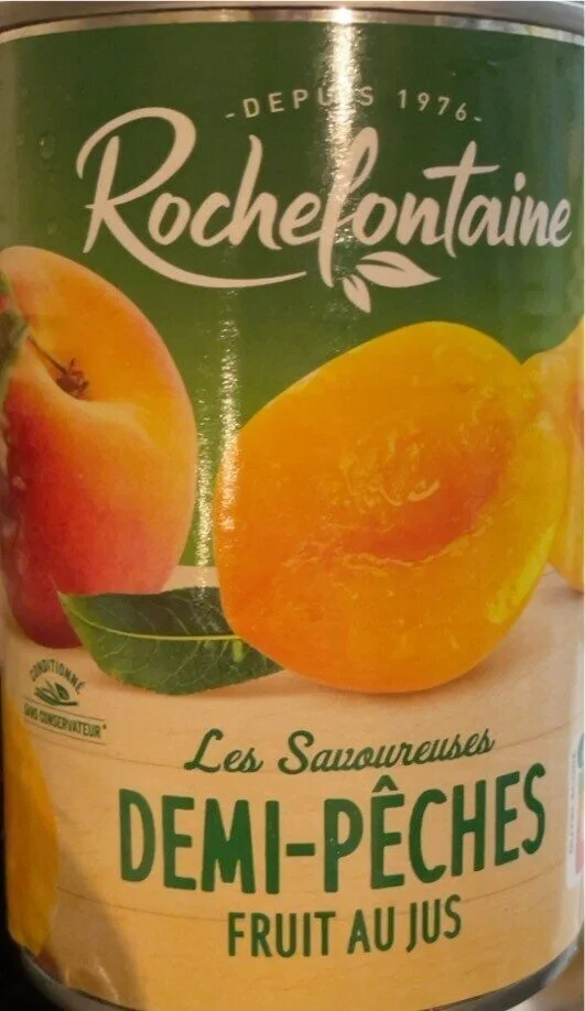 Pêches au jus 1/2 boîte 410 g - ROCHEFONTAINE