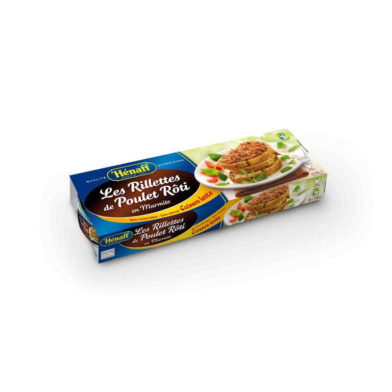 Rillettes De Pollo Asado; 3X72g - HENAFF