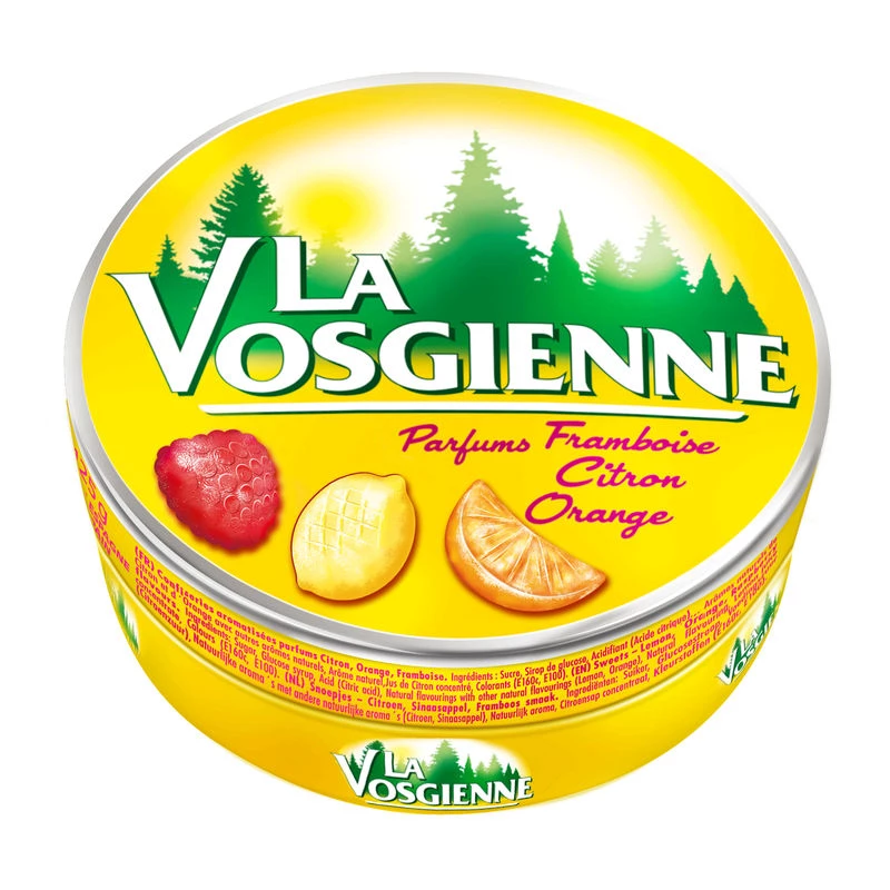 Конфеты малина/лимон/апельсин 125г - LA VOSGIENNE