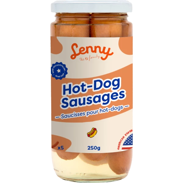 5 Saucisses Hot-dog, 250g - LENNY