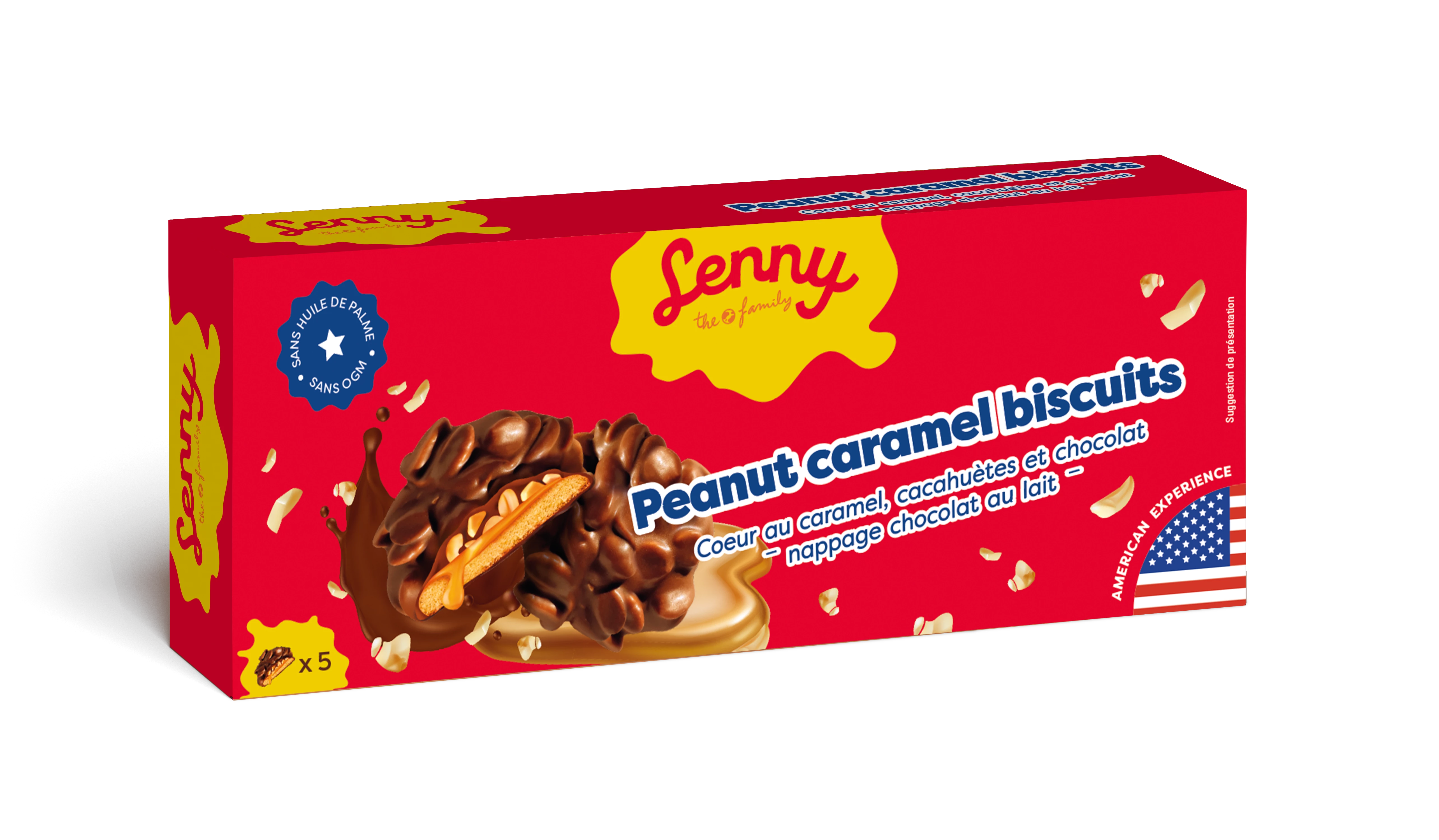 Biscoitos de Caramelo e Amendoim, 110g x18 - LENNY