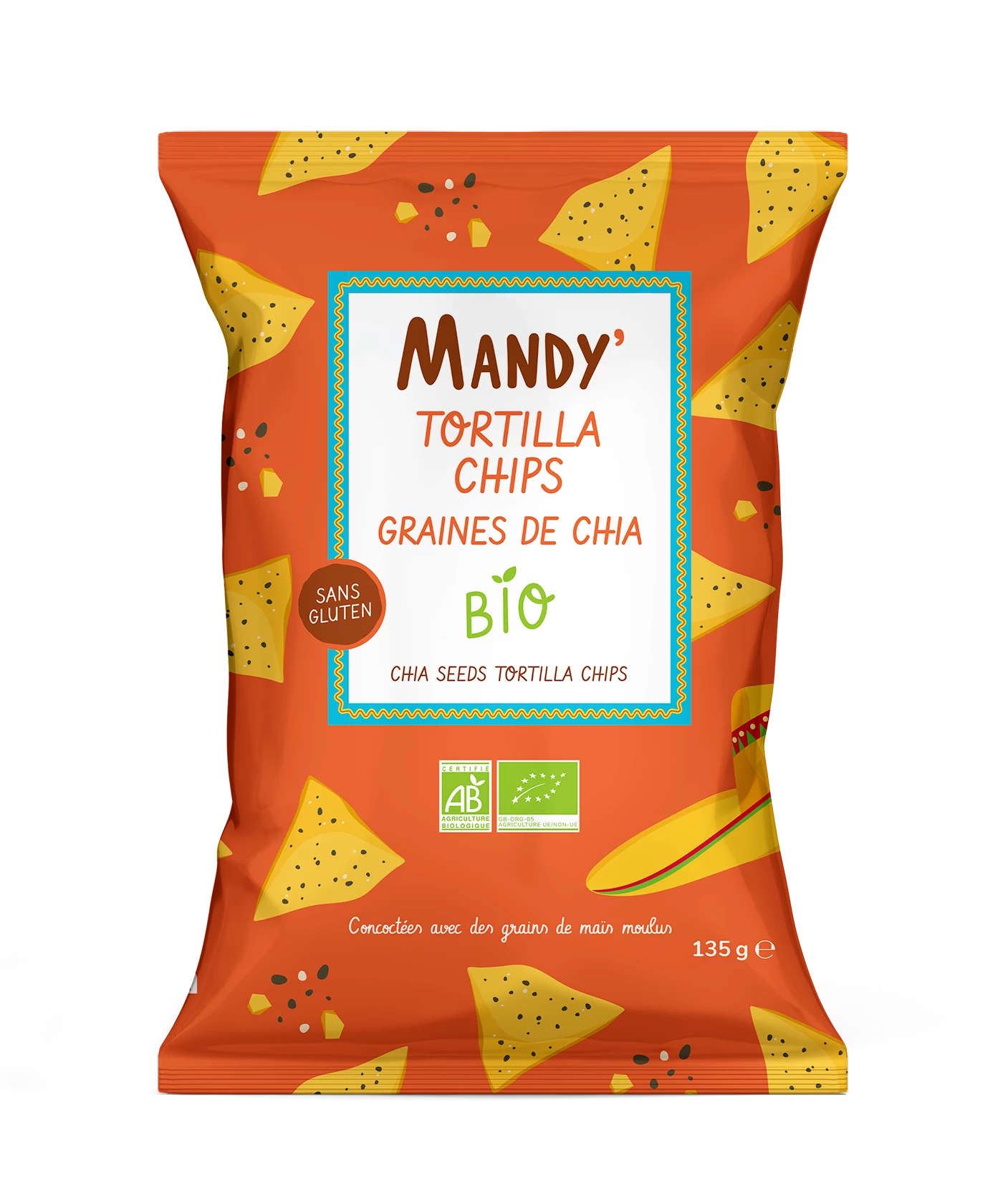 Semi di Chia Biologici Tortilla Chips 135 G - MANDY'