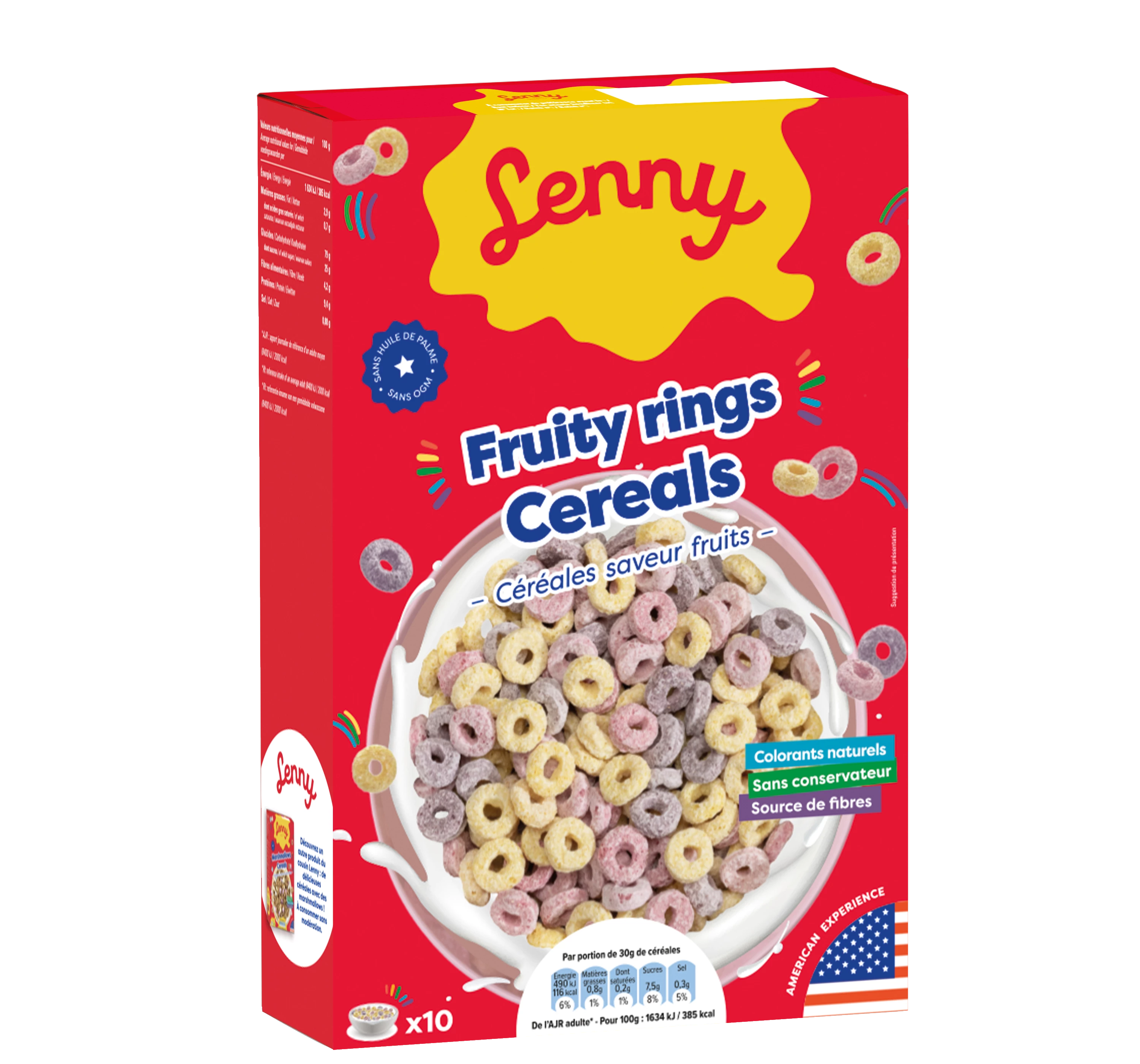 Fruity Rings Cereals, 12x300 g- LENNY
