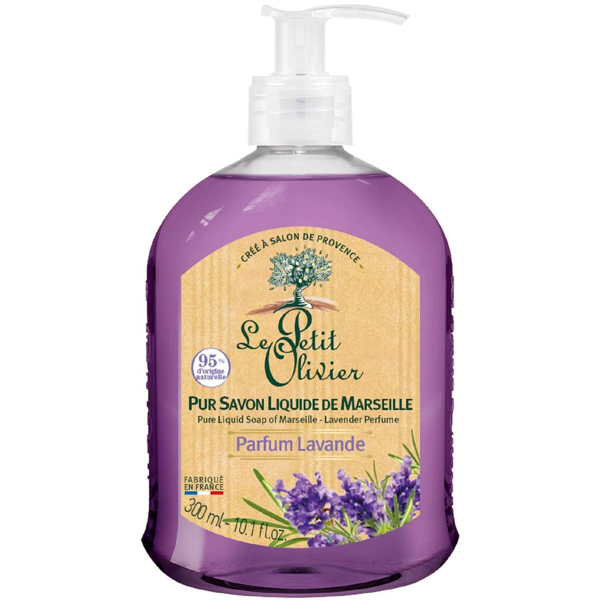 Pure Marseille Liquid Soap Lavender 300ml - LE PETIT OLIVIER