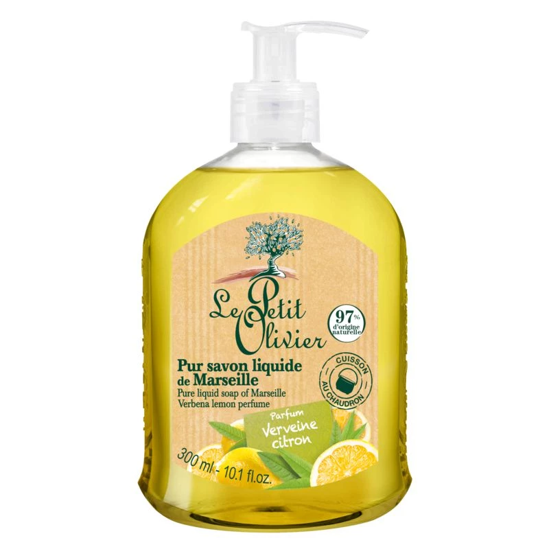 Lemon verbena liquid soap 300ml - LE PETIT OLIVIER
