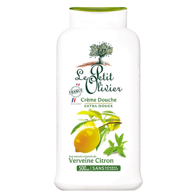 Extra gentle lemon verbena shower cream 500ml - LE PETIT OLIVIER