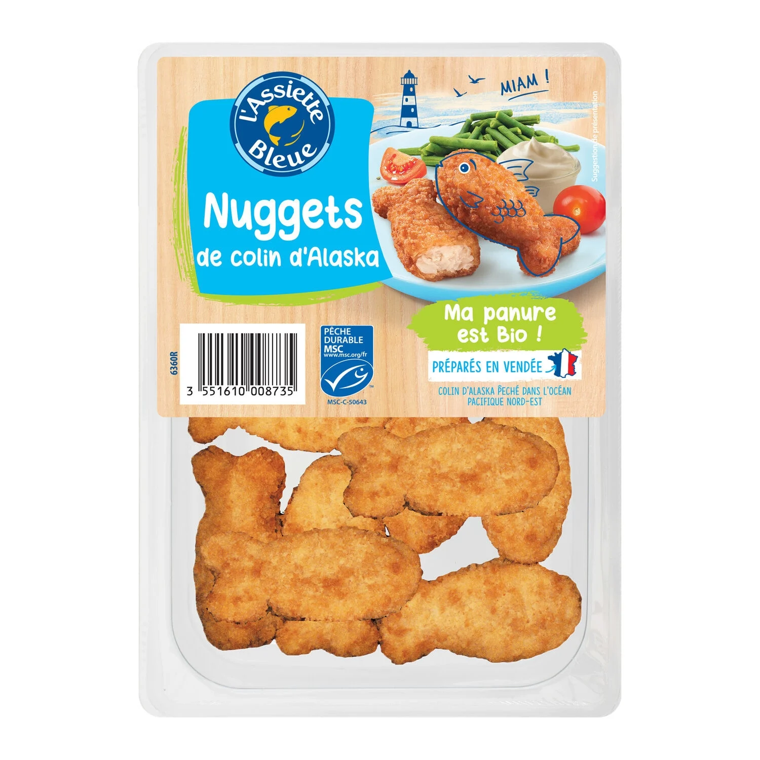 Nuggets De Colin D'alaska 180g - Assiette Bleue
