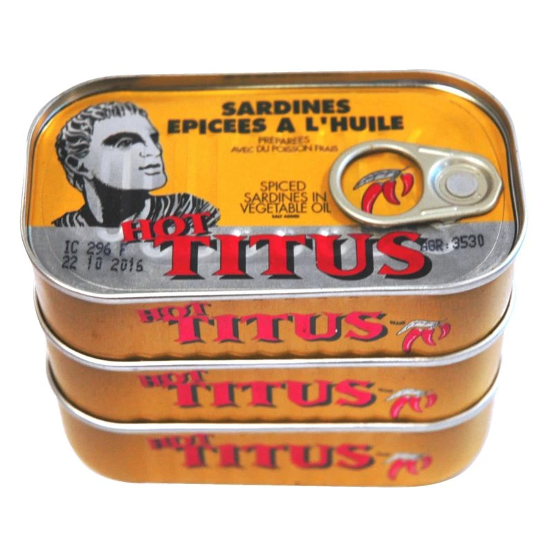 Sardines with tomato sauce (16 x 3 Btes x 125 g) - TITUS