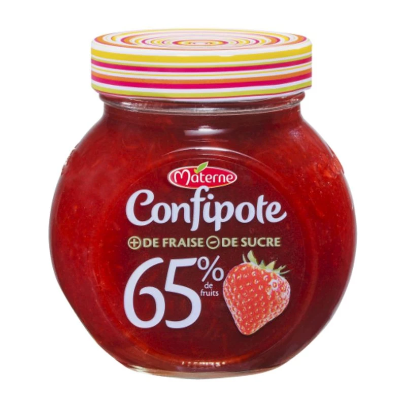 Mermelada de fresa reducida en azúcar 350g - CONFIPOTE