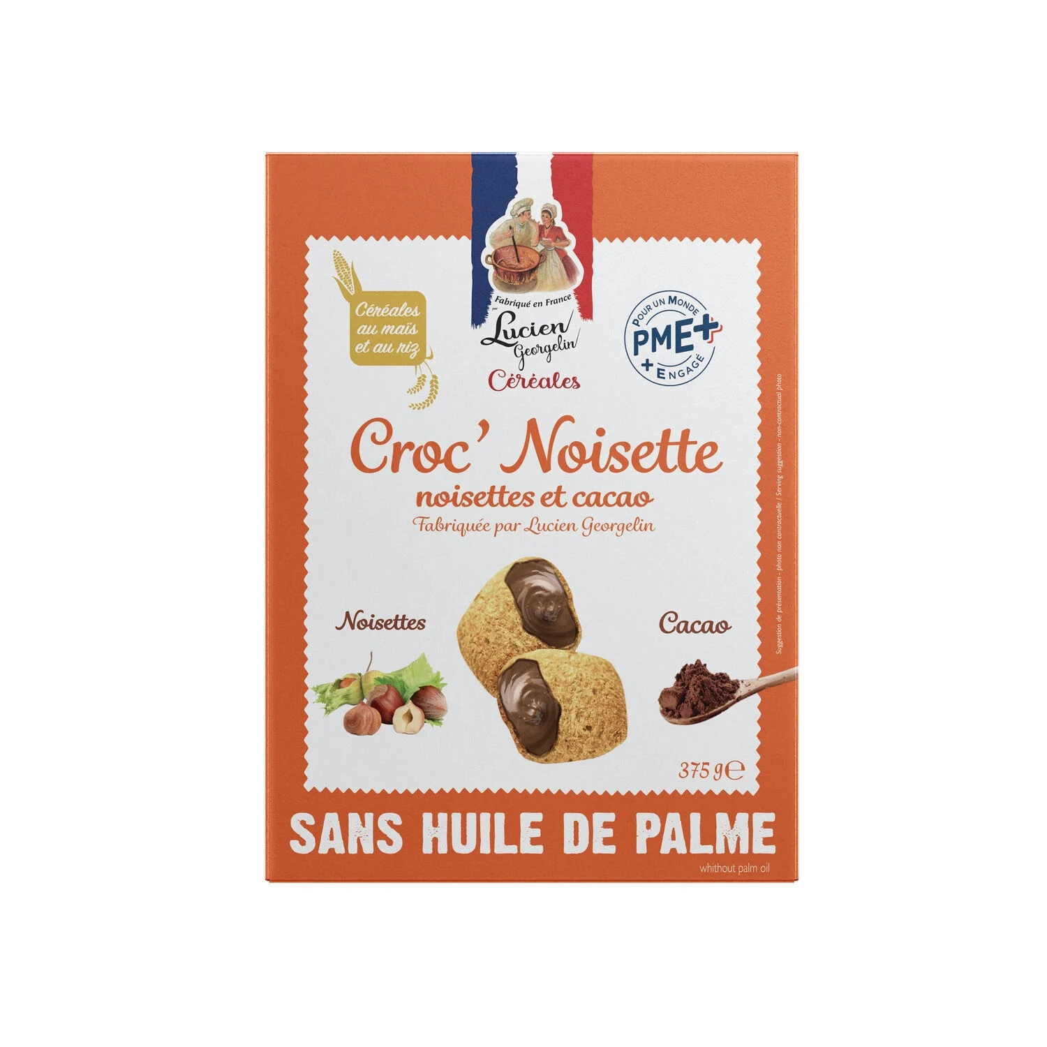 375g Croc Avelã Choc Georgeli - LUCIEN GEORGELIN