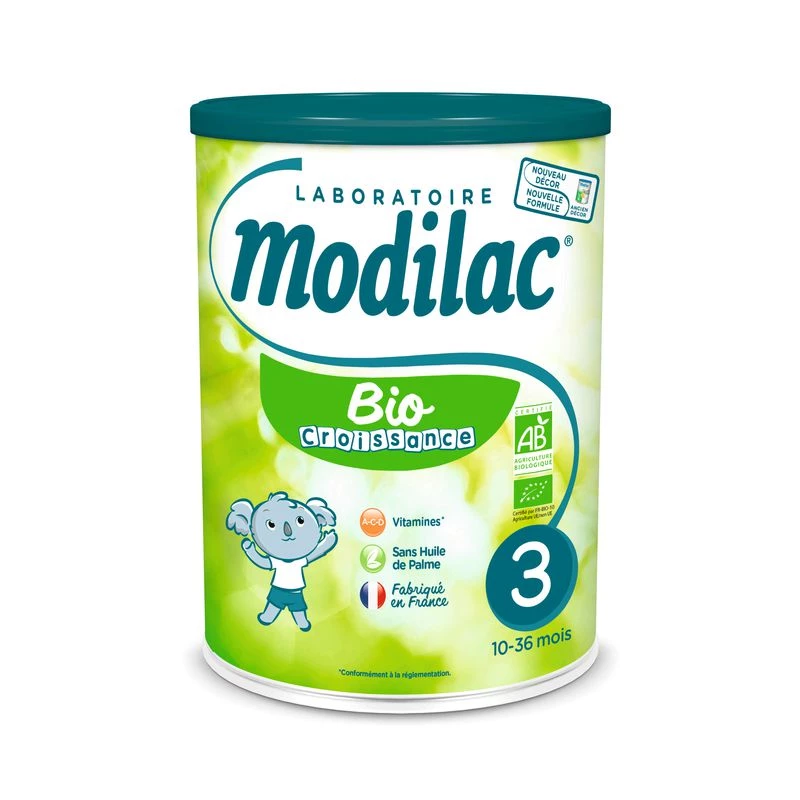 Lait en poudre Bio 3ème âge 800g - MODILAC