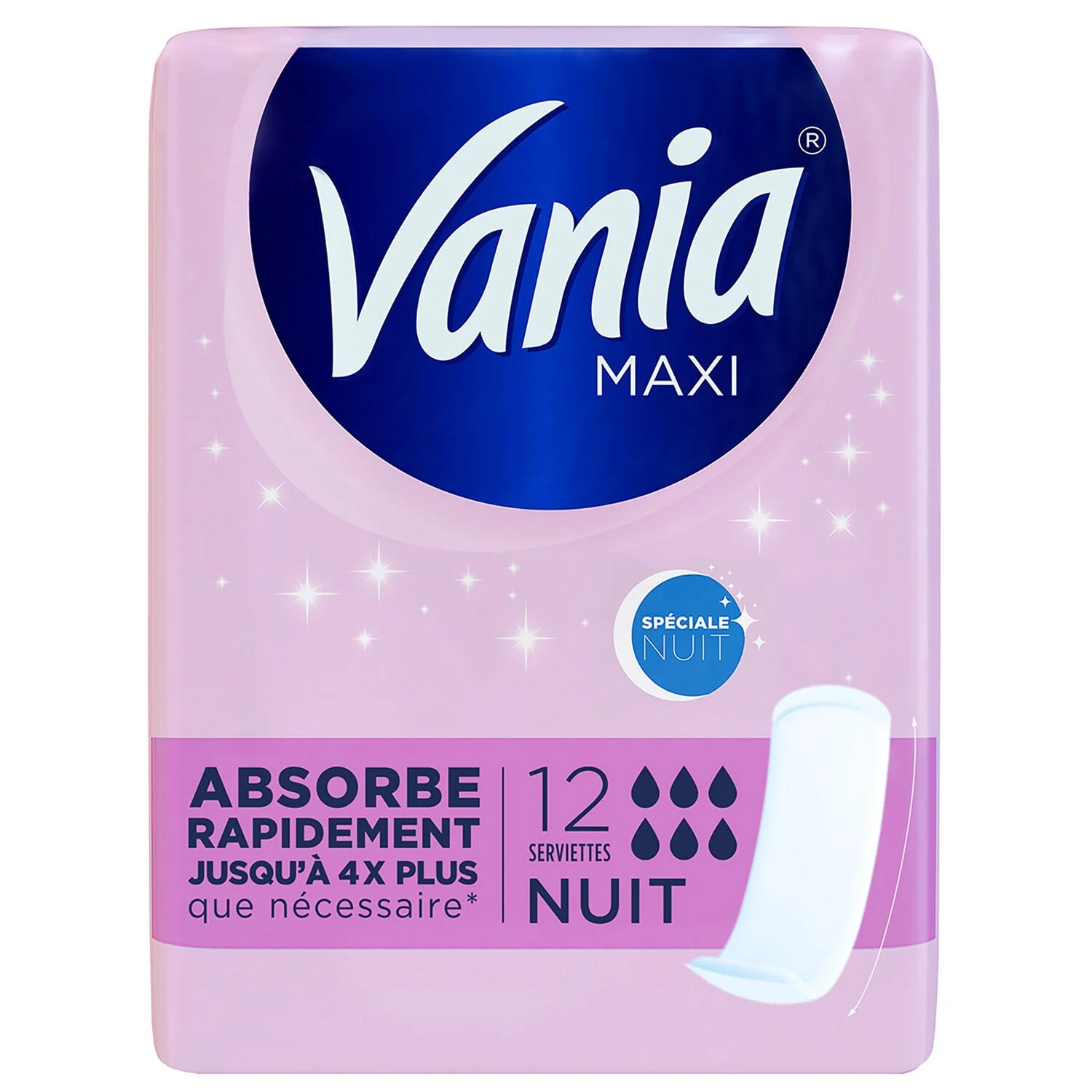 Sanitary Napkins without Wings Special Night Maxi x12 - VANIA