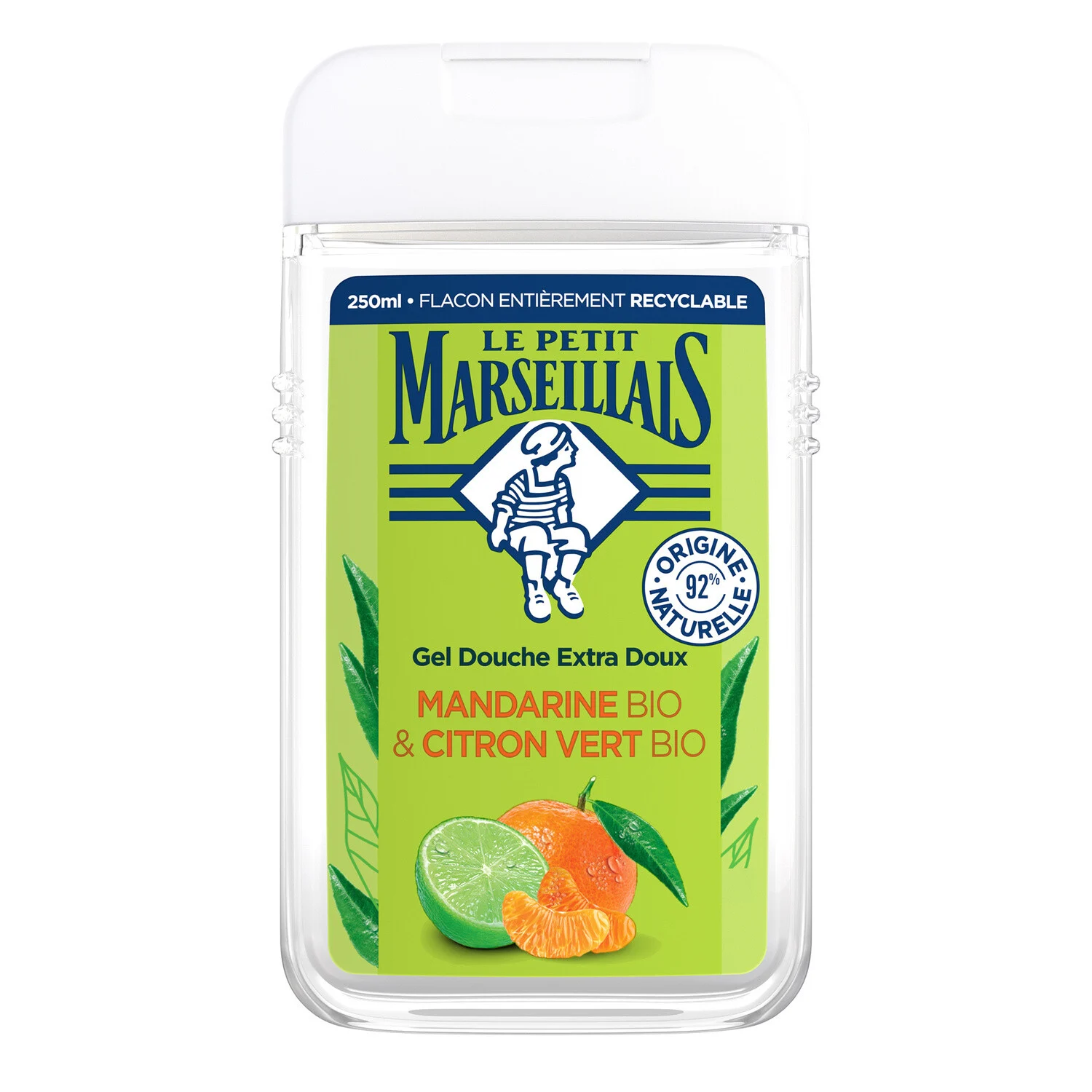Gel Douche Mandarine & Citron Vert Hydrate Et Rafraîchit, Bio 250ml - Le Petit Marseillais