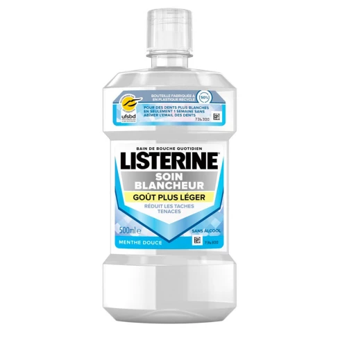 LISTERINE®   Soin Blancheur Gout plus Léger/ 500 ml - J&J BEAUTE