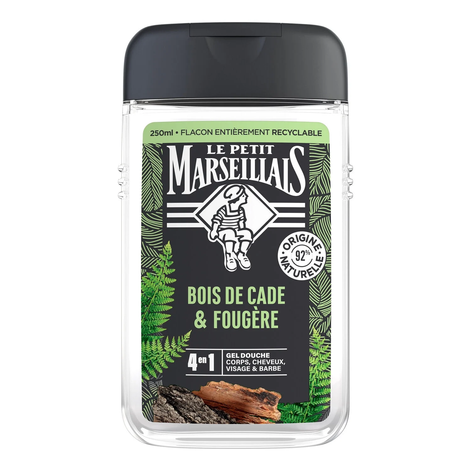 4in1 Men's Shower Gel with Cade Wood & Fern 250ml - LE PETIT MARSEILLAIS