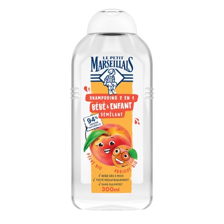 Baby And Child Shampoo With Peach And Apricot 300ml - LE PETIT MARSEILLAIS