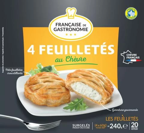 فطائر جبنة الماعز 4 × 60 جرام - FRANÇAISE DE GASTRONOMIE