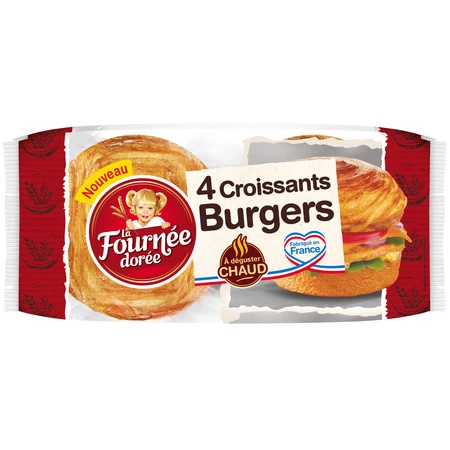 Croissants Burgers 70g X 4 - LA FOURNÉE DORÉE