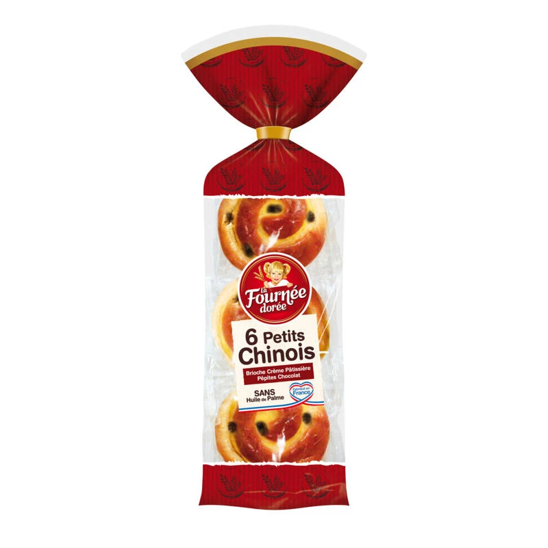 Petits chinois aux pépites de chocolat, x6 300g - LA FOURNÉE DORÉE
