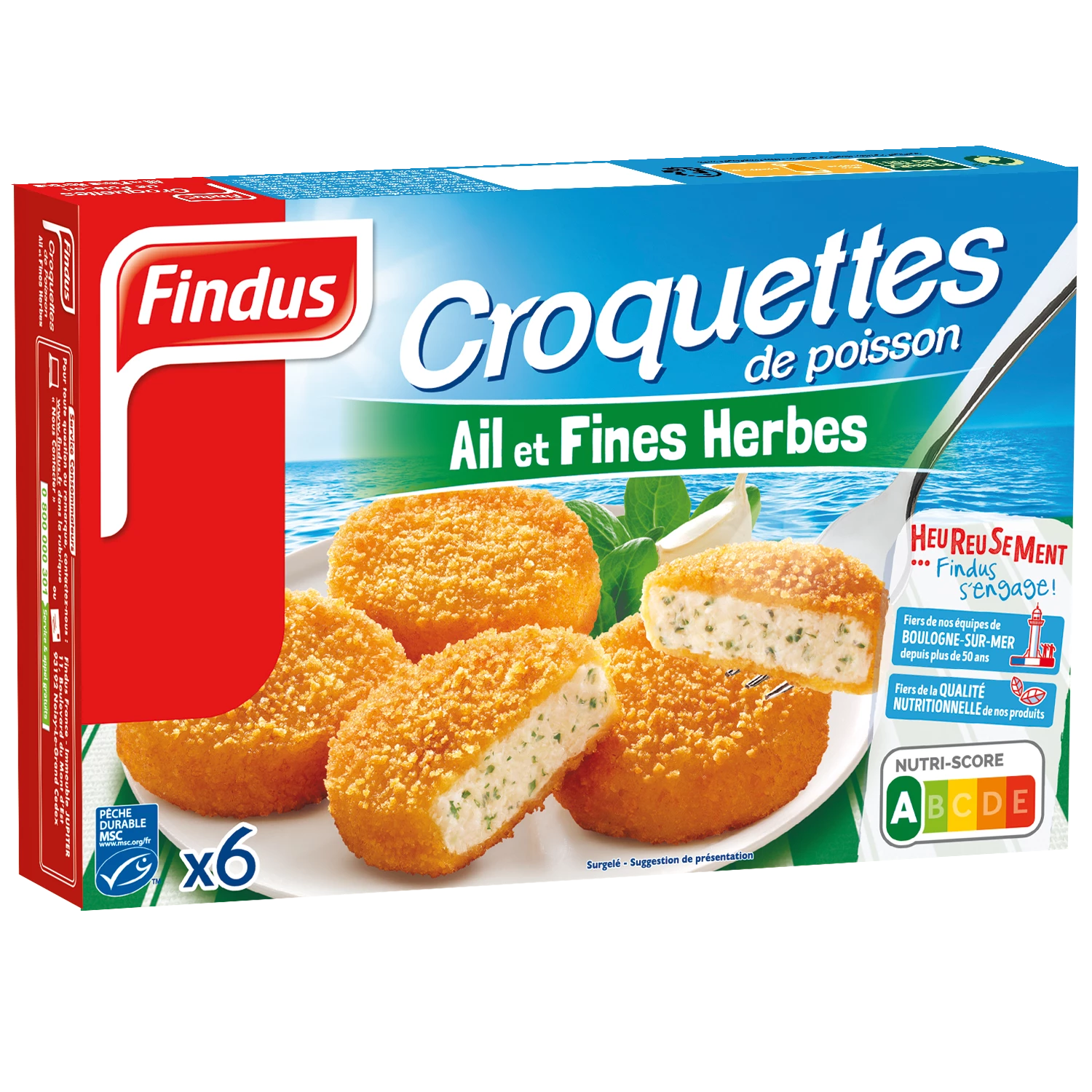 Poisson pané croquettes ail et fines herbes - FINDUS