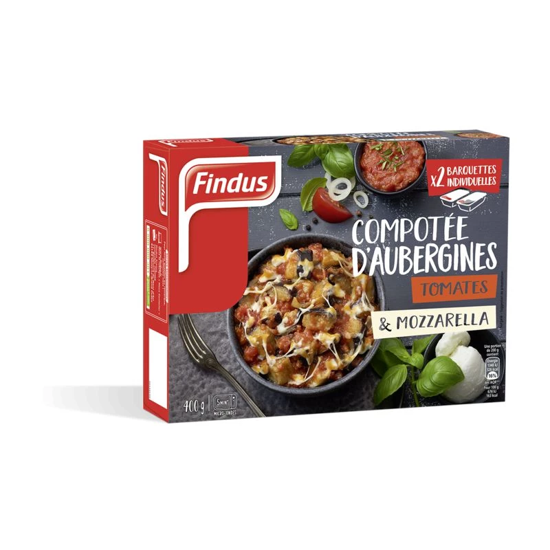 Compotée d'aubergines, tomates & mozzarella 400g - FINDUS