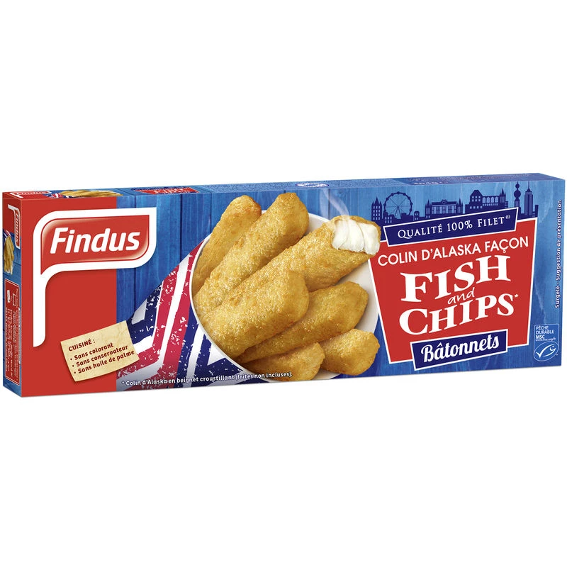Fish & chips style Alaskan hake sticks 364g -  FINDUS