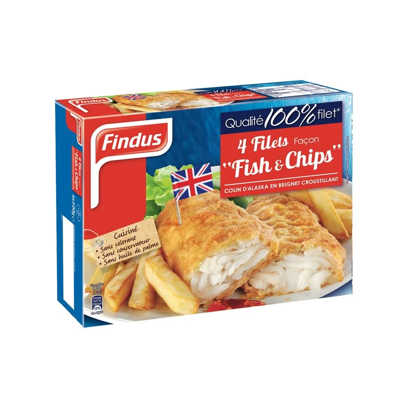 Hake fillets fish&chips style 400g - FINDUS