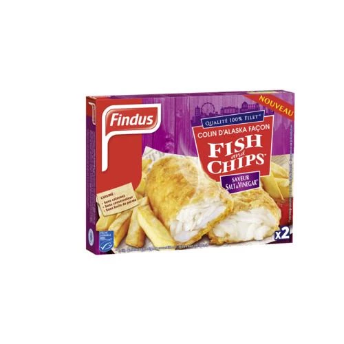 Colin d'Alaska façon fish and chips salt & vinegar 240g - FINDUS