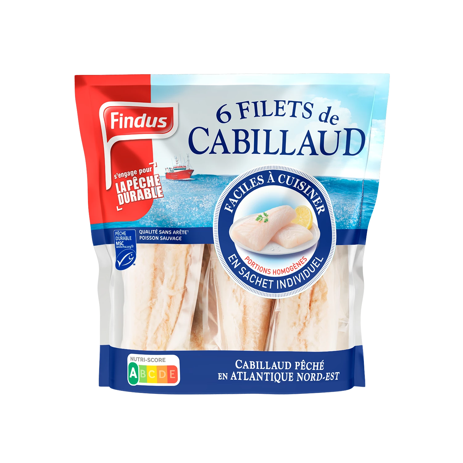 Filet de cabillaudle sachet de 6 - FINDUS