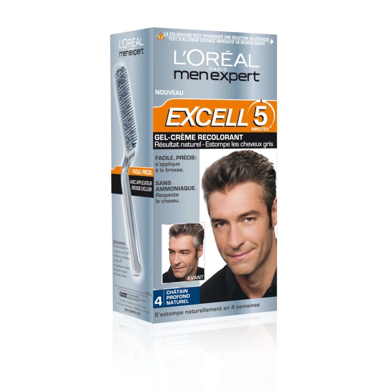 L'ORÉAL PARIS Men Expert Excell 5 Coloration Homme Châtain Profond Naturel