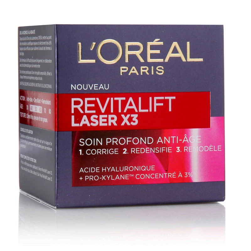 علاج نهاري مضاد للشيخوخة Revitalift Laser x3، 50 مل - L'OREAL