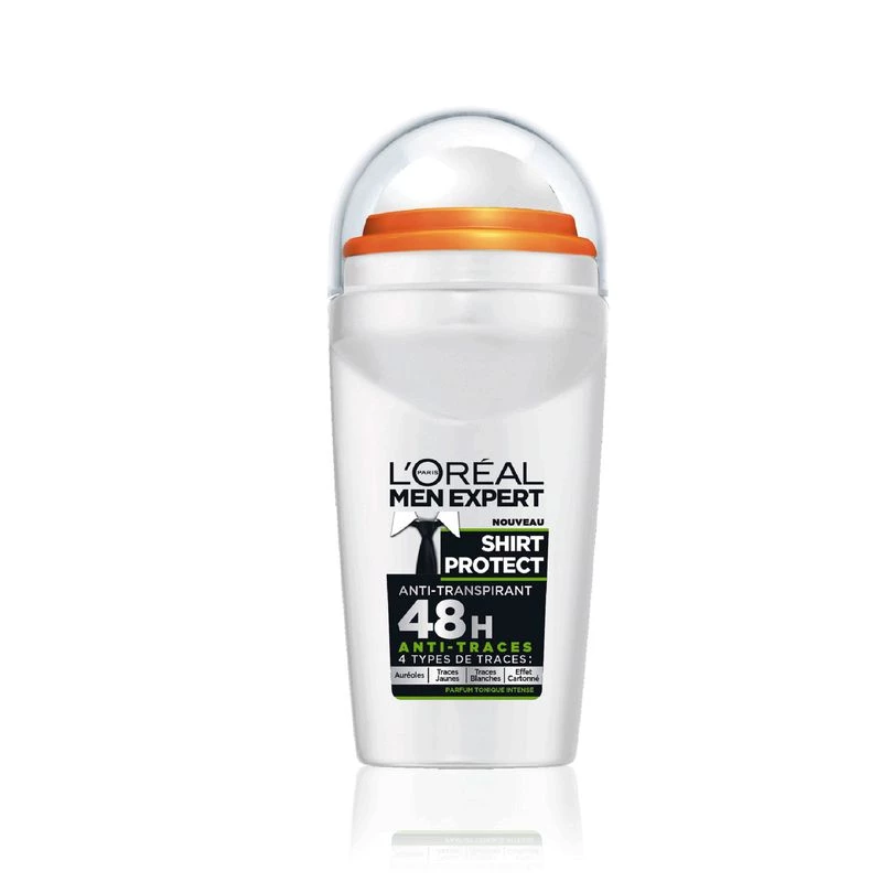 Déodorant anti-traces roll-on de 50ml L'OREAL PARIS MEN EXPERT