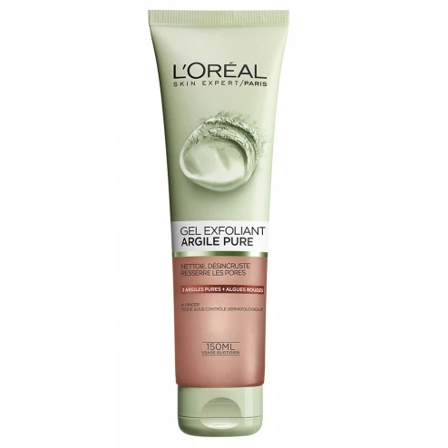 Gel Limpiador Desmaquillante con Arcilla Exfoliante Pura 150 ml - L'OREAL PARIS