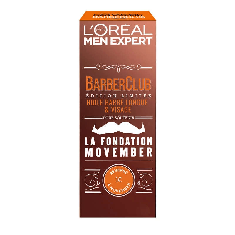 زيت الوجه واللحية الطويلة من باربر كلوب، 30 مل - L'OREAL PARIS MEN EXPERT