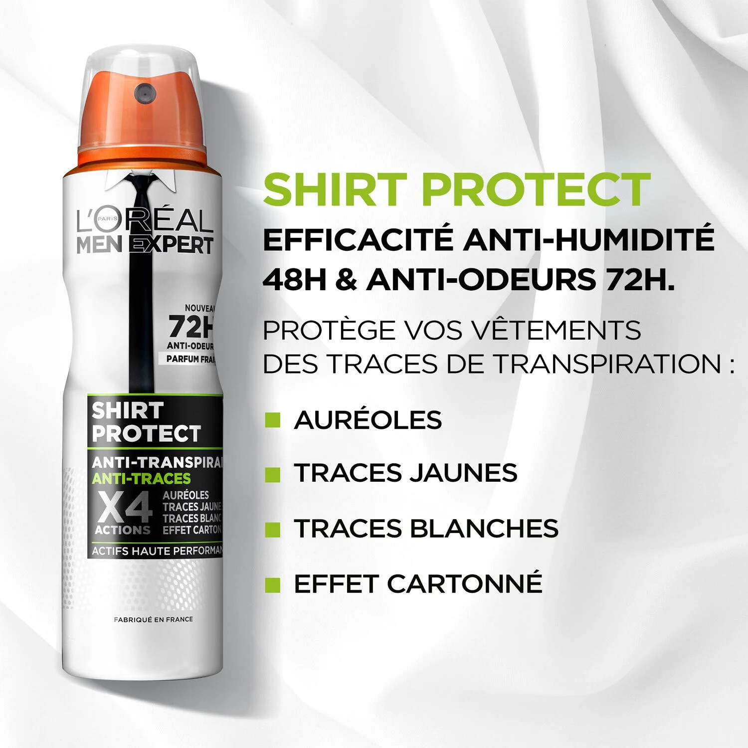 Déodorant Men Expert Spray Anti-Tracce Camicia Proteggi, 150ml - L'ORÉAL