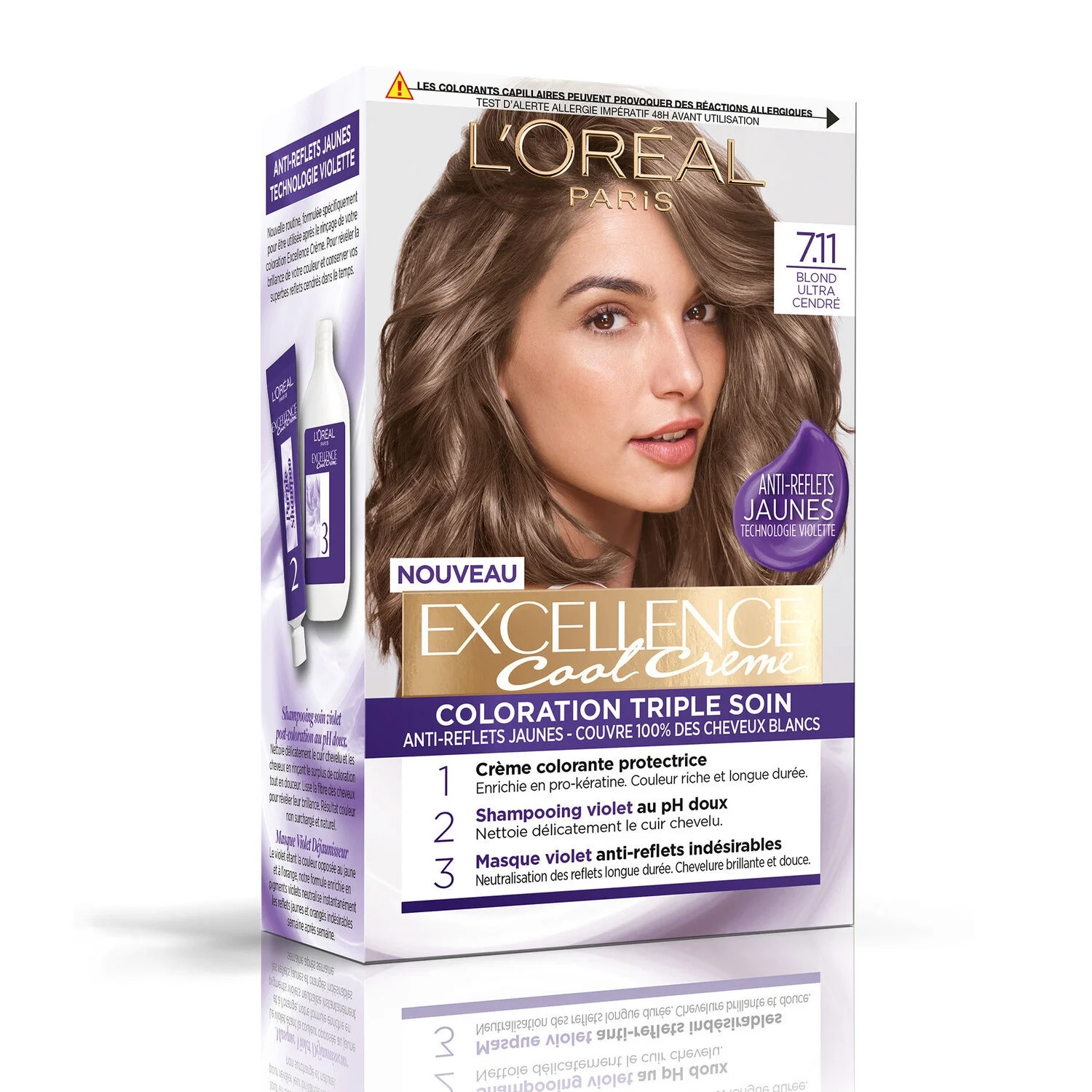 ヘアカラー 7.11 ダークブロンド ウルトラ アッシュ トリプルケア - L'ORÉAL