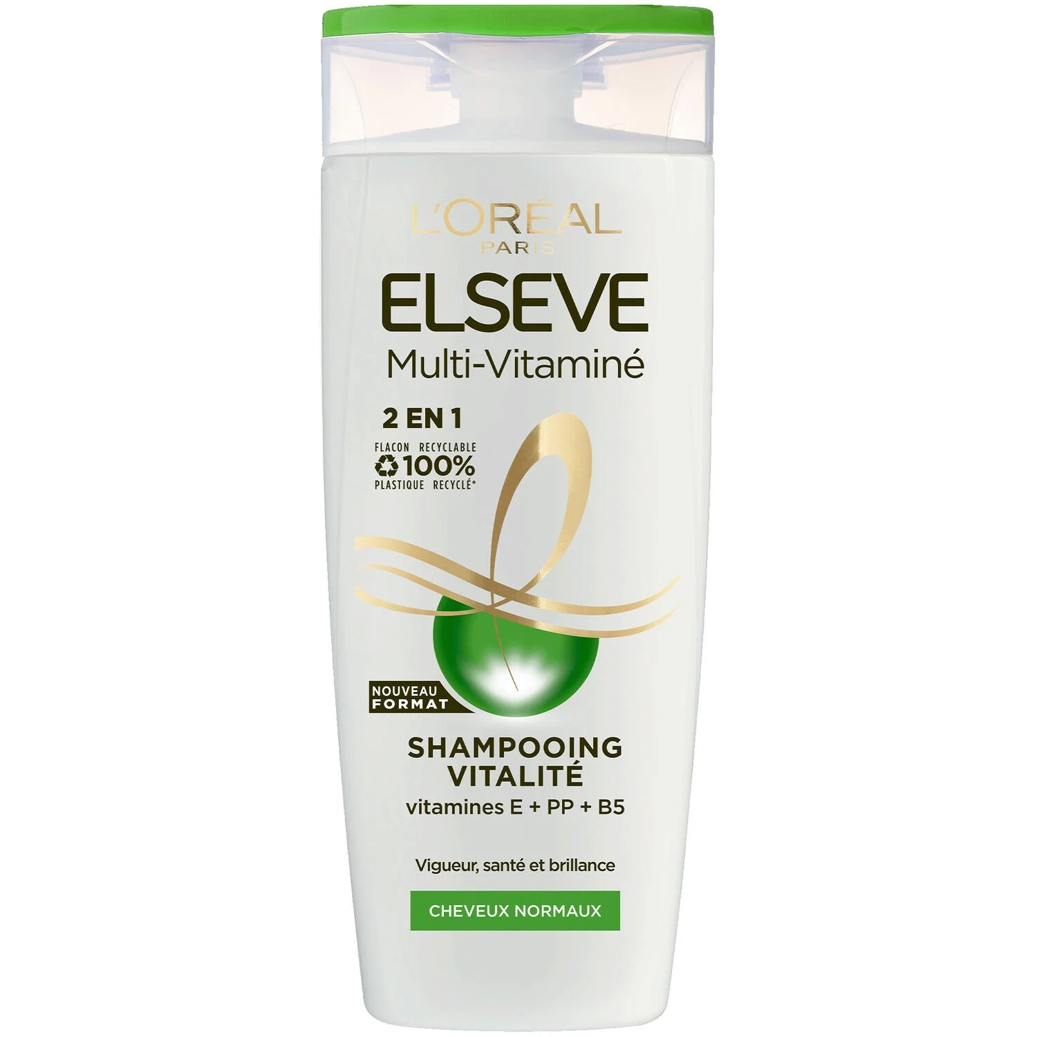 Shampooing Revitalisant 2en1 pour Cheveux Normaux Enrichi en Vitamines 350ml - ELSEVE