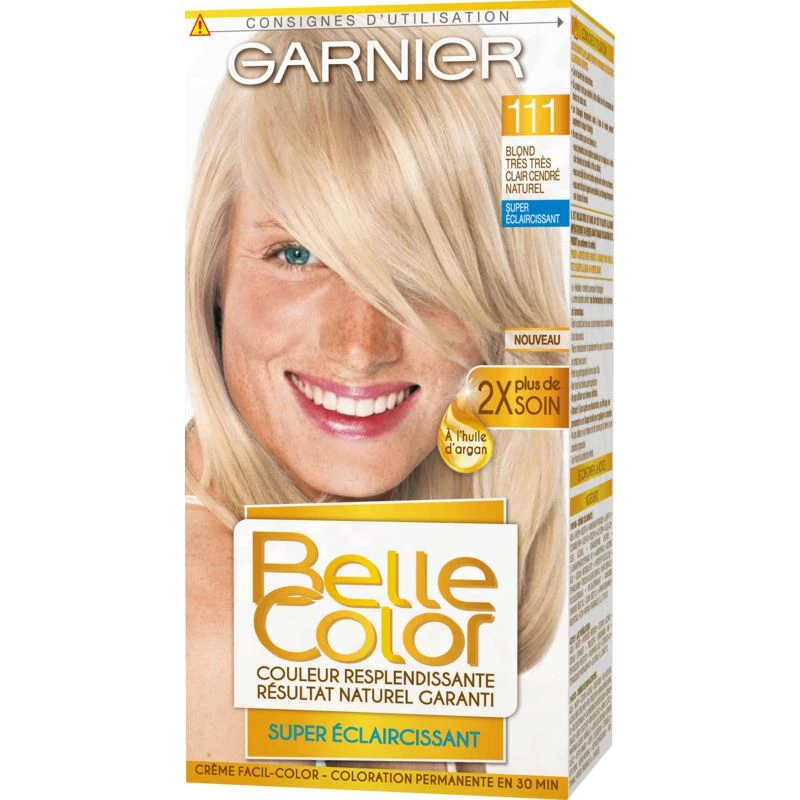 Coloration permanente 111 blond très très clair cend GARNIER