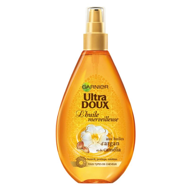 Huile avec huiles d'argan/camélia 150ml - GARNIER