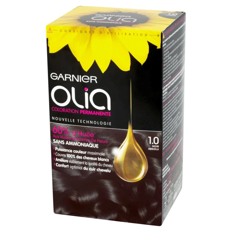 Coloration permanente 1.0 noir absolu GARNIER OLIA