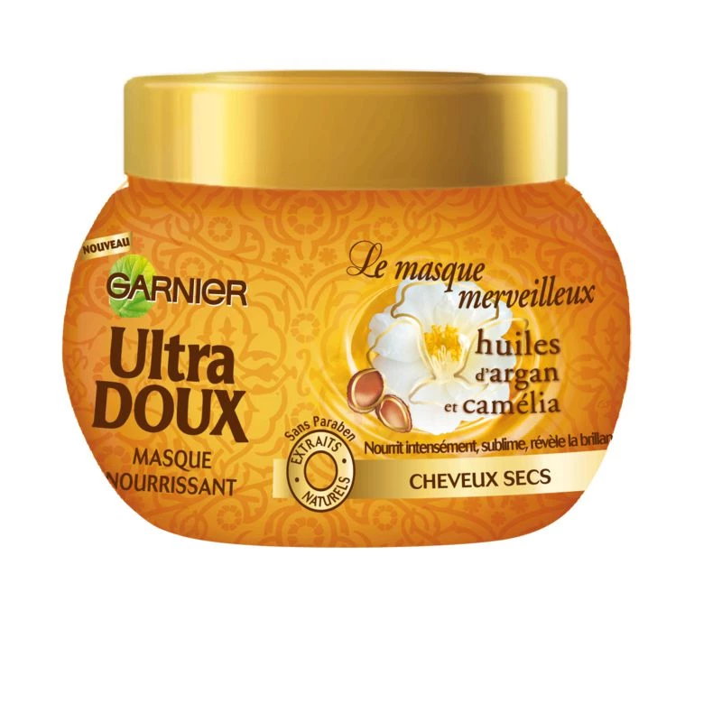Masque nourrissant huile d'argan et camélia 300ml - GARNIER