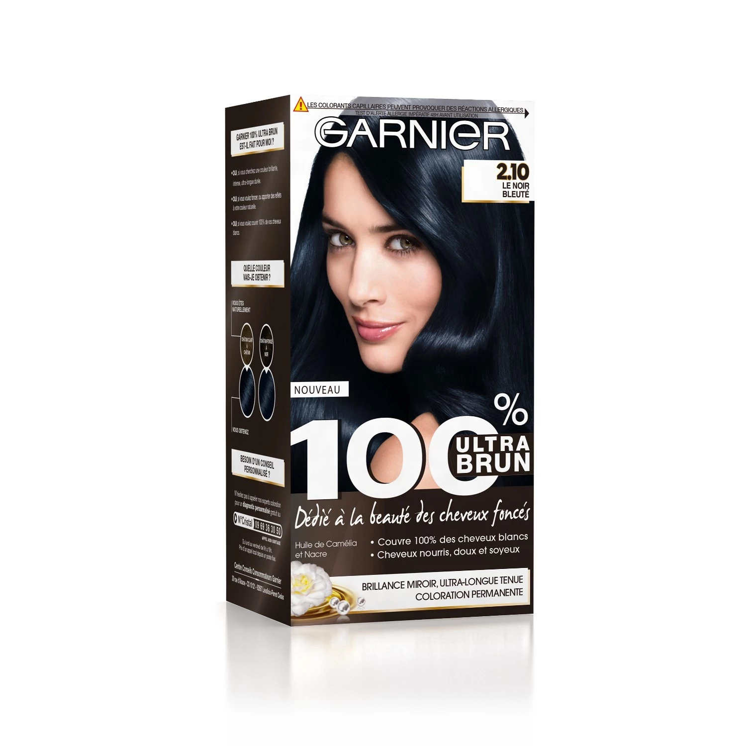 Coloration Permanente Ultra Brun 2.10 Le Noir Bleuté - GARNIER