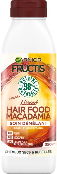 Hair Food trattamento districante macadamia per capelli secchi e ribelli 350ml - FRUCTIS