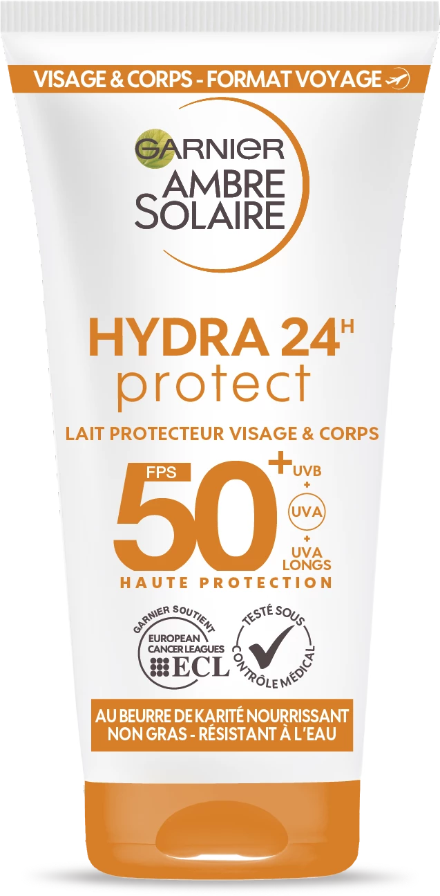 Hydra 24H солнцезащитное молочко SPF 50+ для лица и тела 50 мл - GARNIER