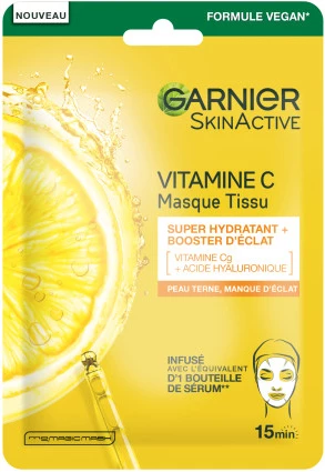 Maschera in tessuto alla vitamina C